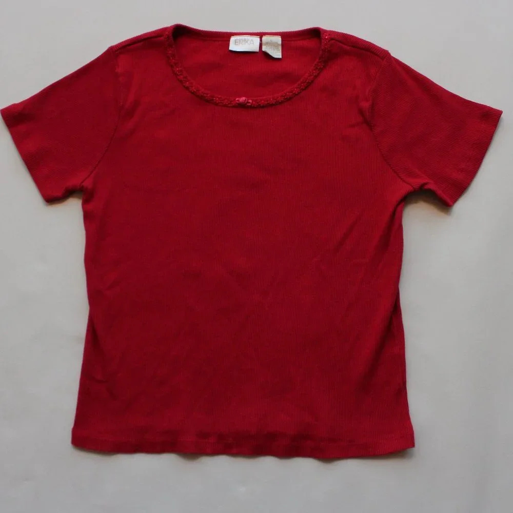 Erika Ribbed embellished T-Shirt